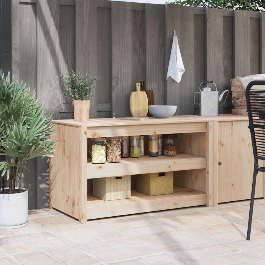 vidaXL Keukenkast met plank MEPPEL Bruin Eiken 106 x 55 x 64 cm afbeelding 1
