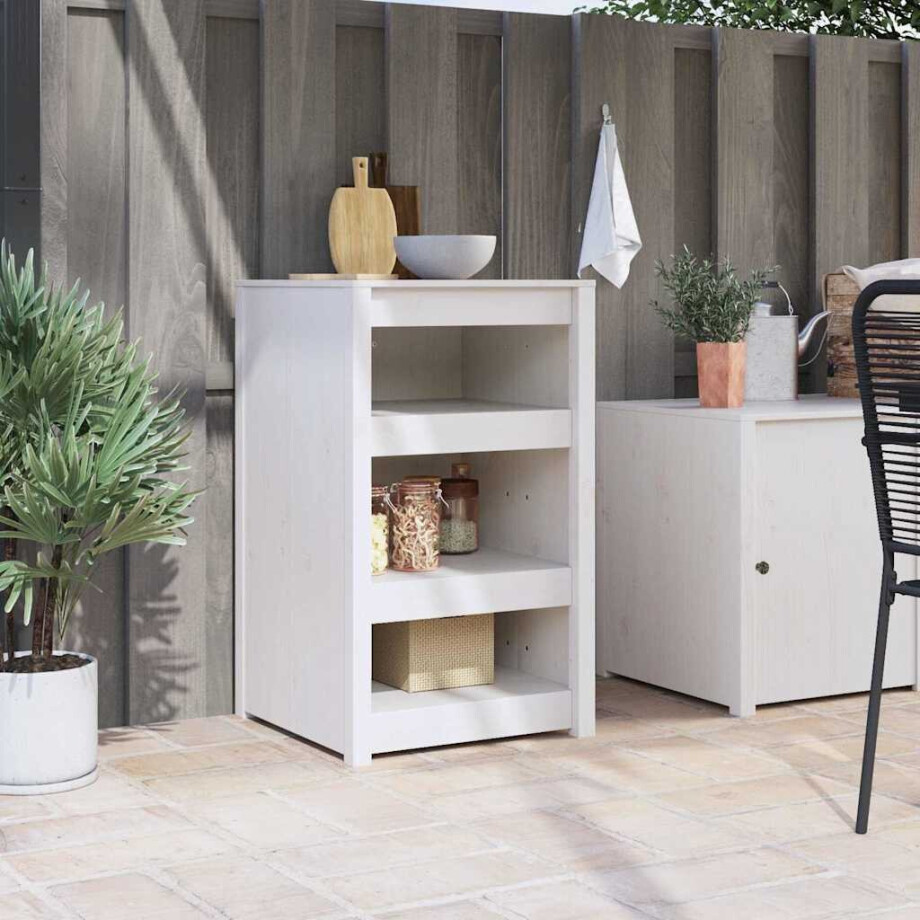 vidaXL Keukenkast MEPPEL Wit 55 x 55 x 92 cm Massief grenenhout vidaXL Keukenkast MEPPEL Wit 55 x 55 x 92 cm Massief grenenhout afbeelding 1