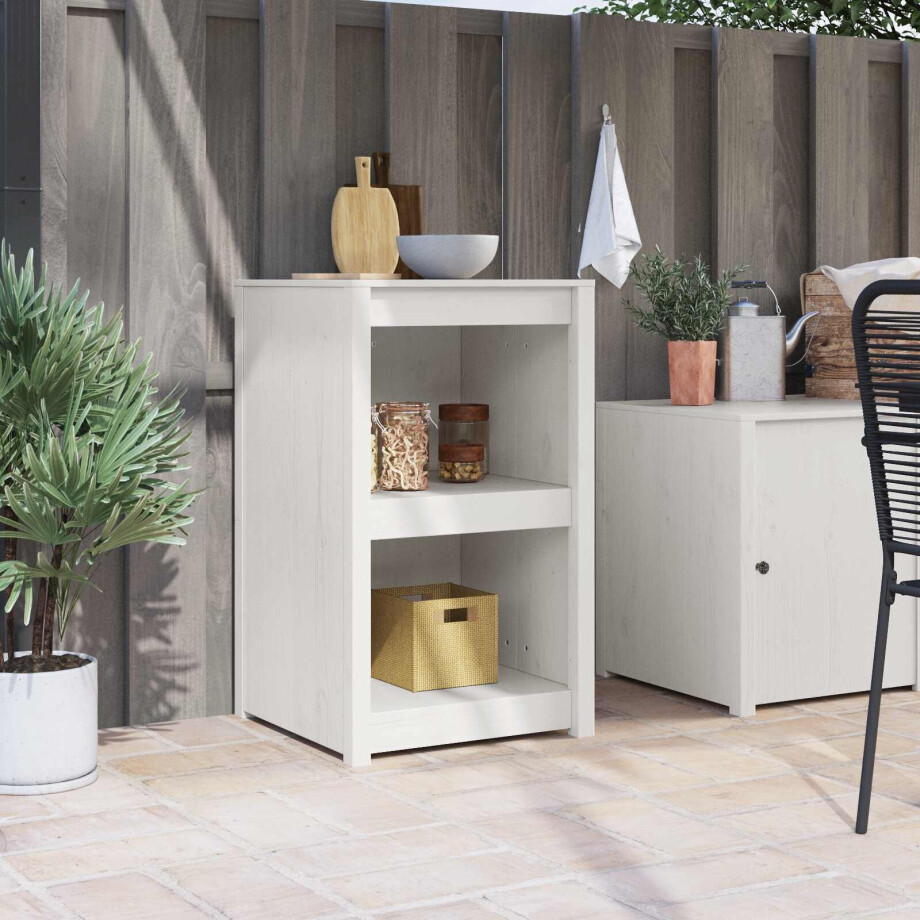 vidaXL Keukenkast MEPPEL Wit 55 x 55 x 92 cm Massief grenenhout vidaXL Keukenkast MEPPEL Wit 55 x 55 x 92 cm Massief grenenhout afbeelding 1