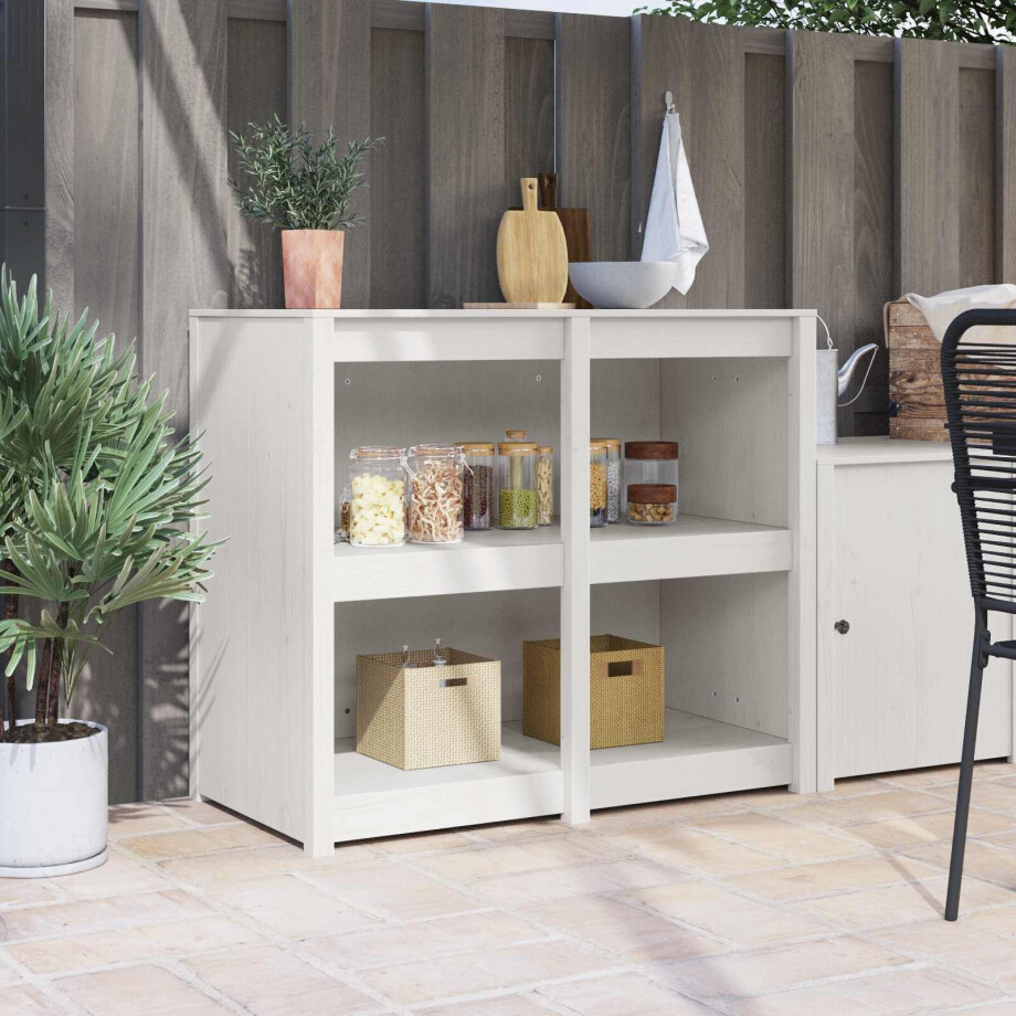 vidaXL Keukenkast MEPPEL Warmwit 106 x 55 x 92 cm Massief grenenhout vidaXL Keukenkast MEPPEL Warmwit 106 x 55 x 92 cm Massief grenenhout afbeelding 1