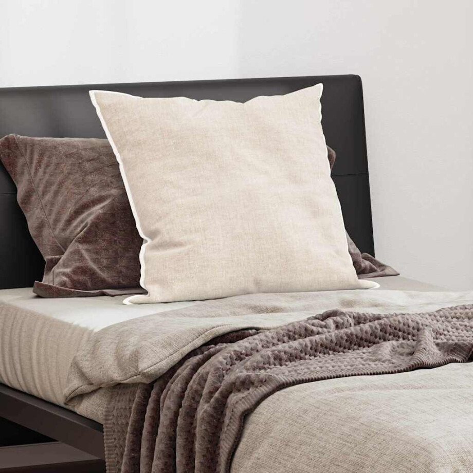 vidaXL Hoofdkussen met kussen Wit Katoen en Polyester afbeelding 1