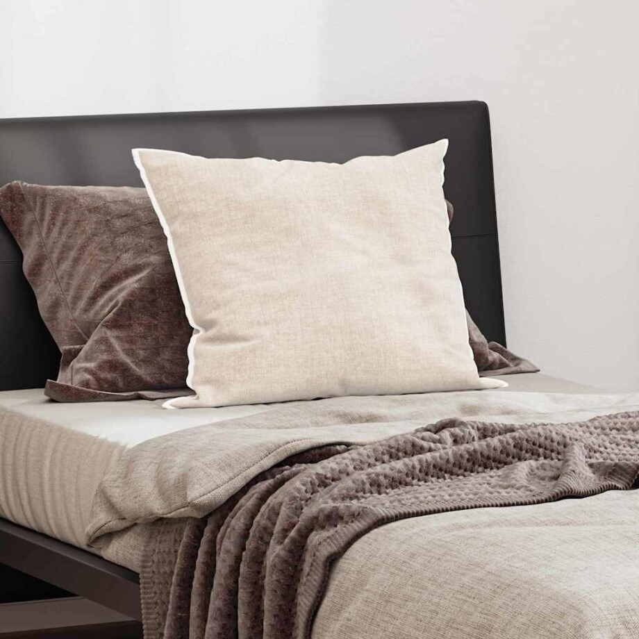 vidaXL Hoofdkussen met kussen Wit 61 x 41 x 20 cm Polyester afbeelding 1