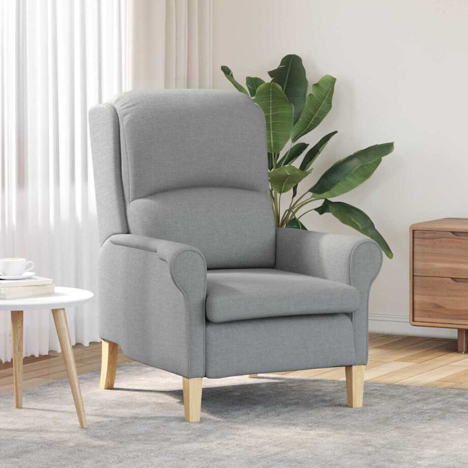 vidaXL Fauteuil Lichtgrijs Stof vidaXL Fauteuil Lichtgrijs Stof afbeelding 1