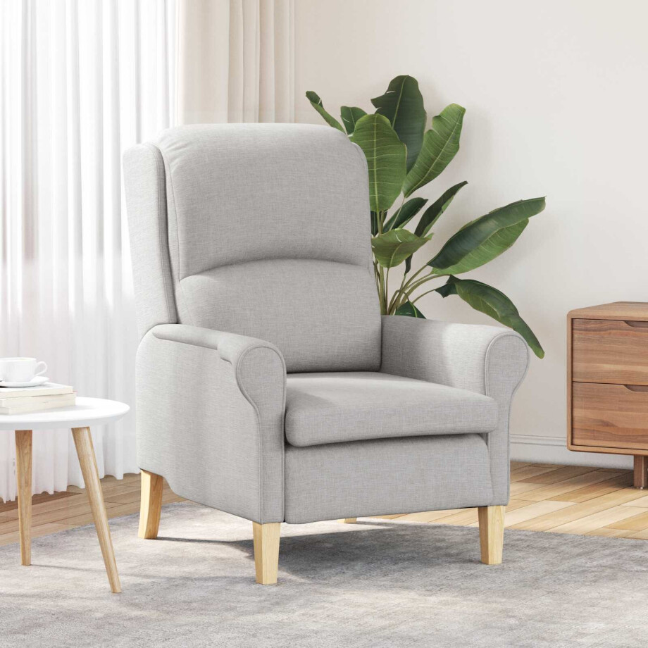 vidaXL Fauteuil Wolken grijs Stof vidaXL Fauteuil Wolken grijs Stof afbeelding 1