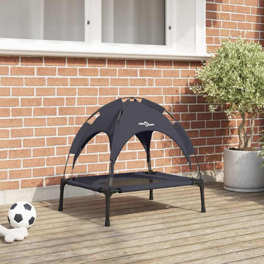 vidaXL Hondenbed Zwart 62 x 48 x 61 cm Staal vidaXL Hondenbed Zwart 62 x 48 x 61 cm Staal afbeelding 1