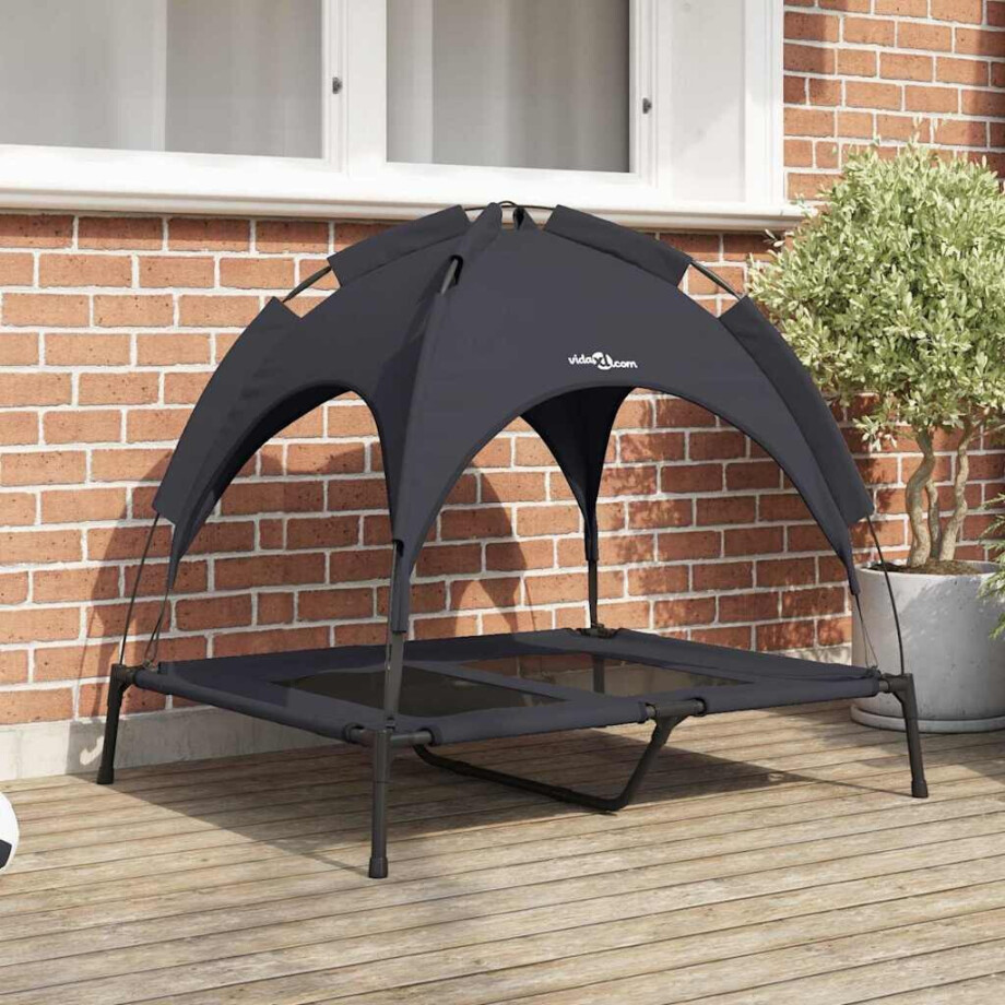vidaXL Hondenbed Zwart 92 x 77 x 82,5 cm Staal vidaXL Hondenbed Zwart 92 x 77 x 82,5 cm Staal afbeelding 1