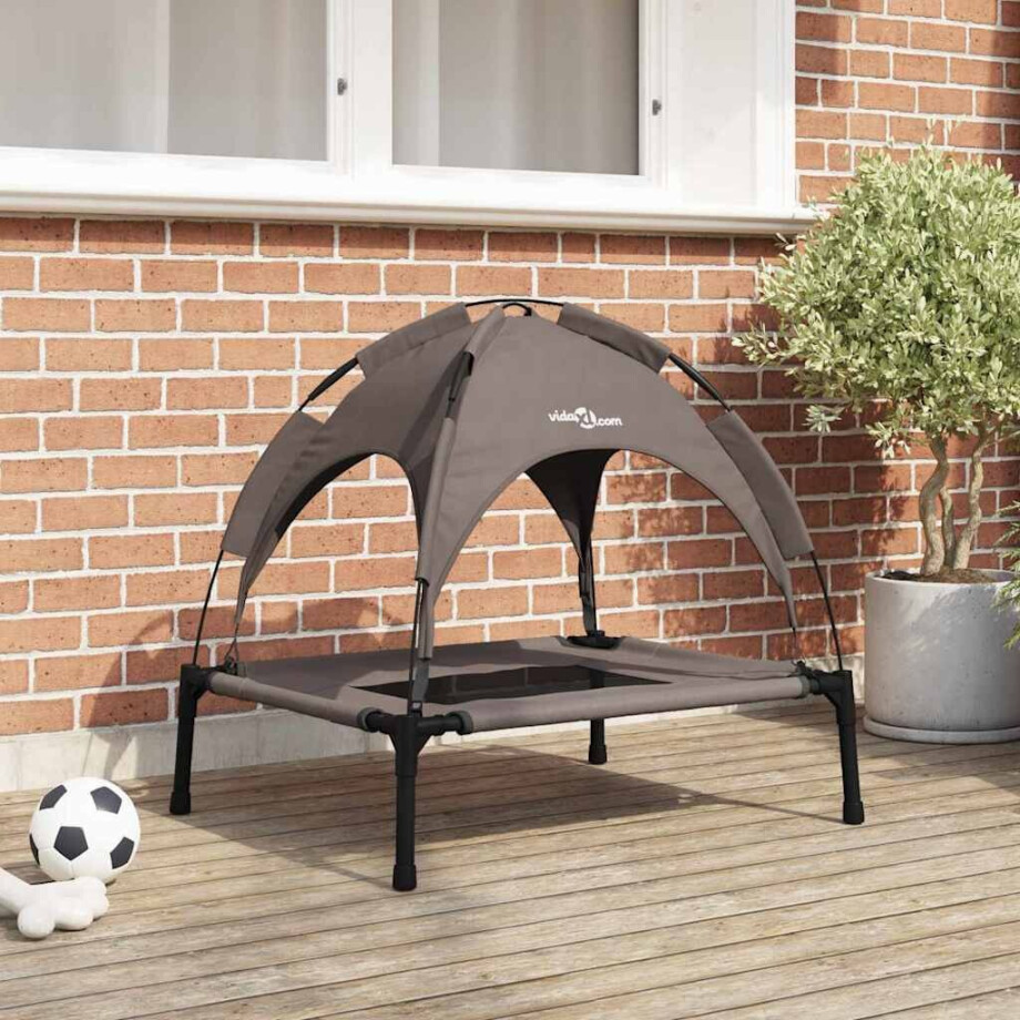 vidaXL Hondenbed Bruin 76 x 62 x 70,5 cm Staal afbeelding 1