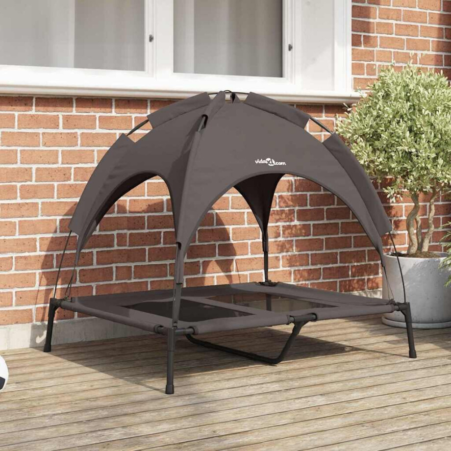 vidaXL Hondenbed Bruin 92 x 77 x 82,5 cm Staal afbeelding 1