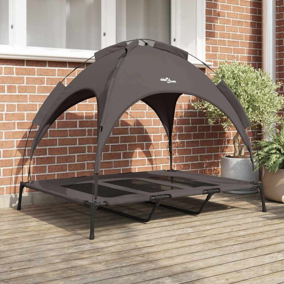 vidaXL Hondenbed Bruin 122 x 93 x 106,5 cm Staal vidaXL Hondenbed Bruin 122 x 93 x 106,5 cm Staal afbeelding 1
