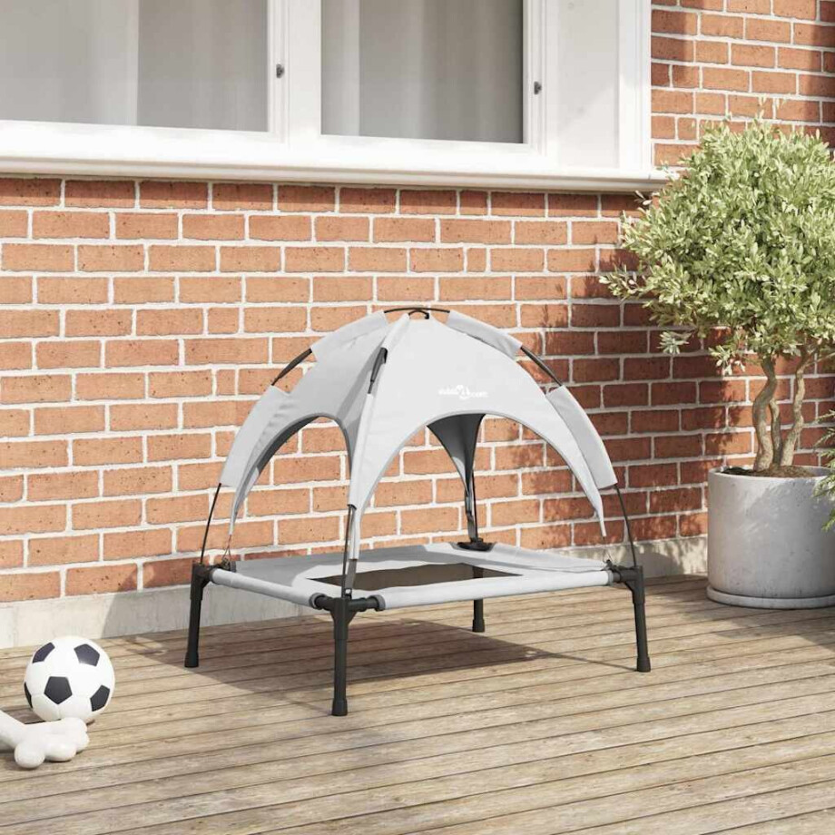 vidaXL Hondenbed Zilvergrijs 62 x 48 x 61 cm Staal vidaXL Hondenbed Zilvergrijs 62 x 48 x 61 cm Staal afbeelding 1