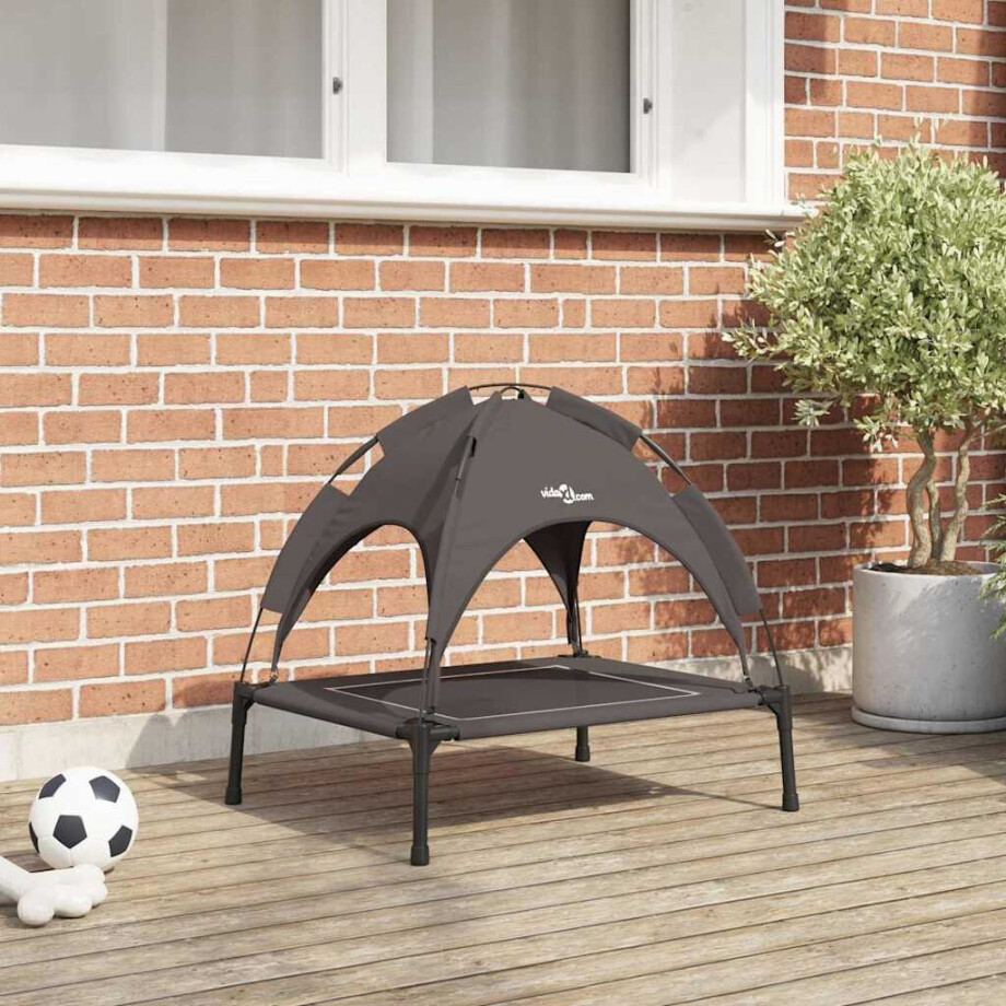 vidaXL Hondenbed Bruin 63 x 49,5 x 60 cm Staal afbeelding 1