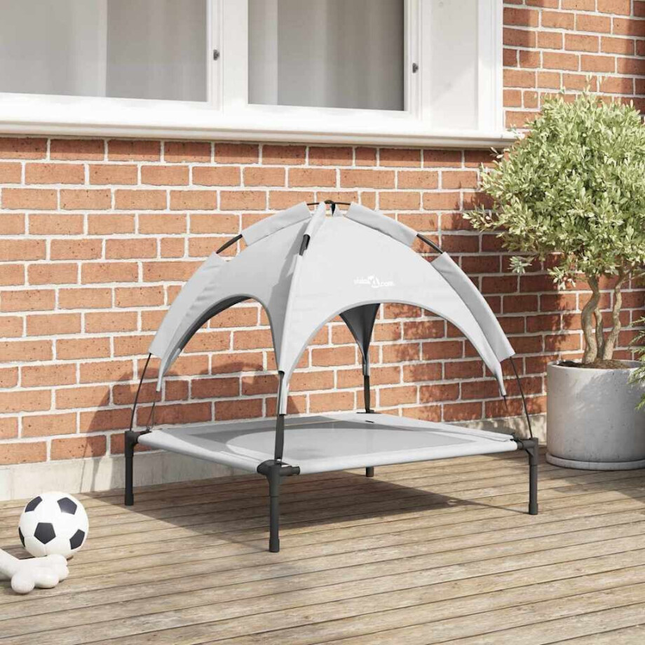 vidaXL Hondenbed Zilvergrijs 71 x 64 x 71 cm Staal vidaXL Hondenbed Zilvergrijs 71 x 64 x 71 cm Staal afbeelding 1