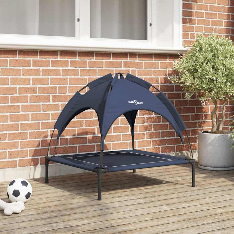 vidaXL Hondenbed Marineblauw 71 x 64 x 71 cm Staal afbeelding 1