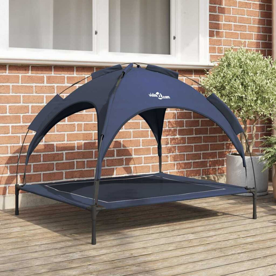 vidaXL Hondenbed Marineblauw 104 x 86 x 84,5 cm Staal afbeelding 1