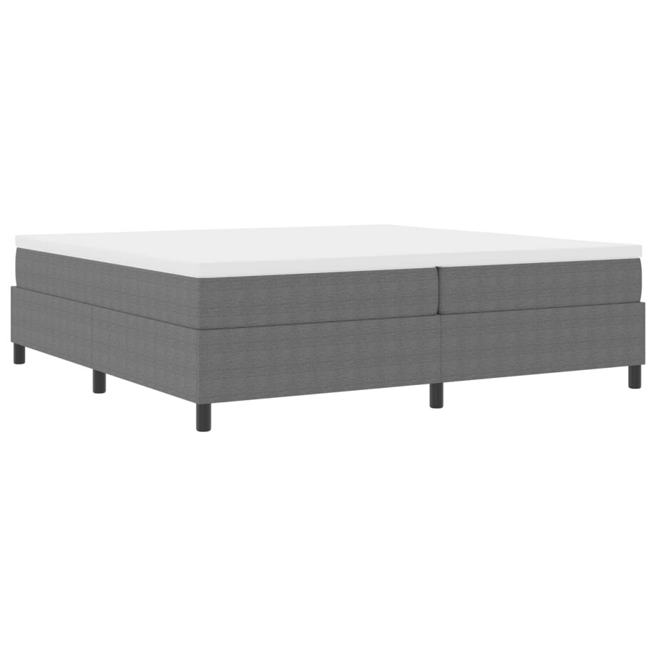 vidaXL Platform bedframe Lichtgrijs 200 x 200 cm Stof afbeelding 1