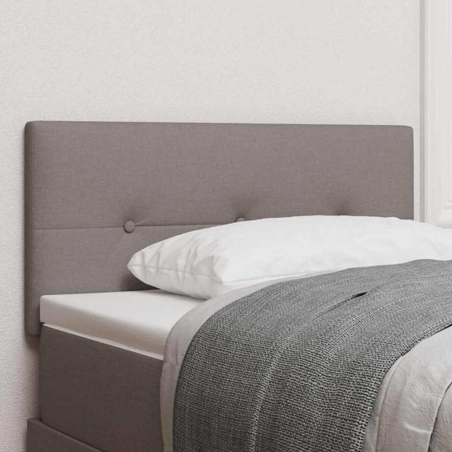 vidaXL LED Hoofdbord Taupe Stof afbeelding 1
