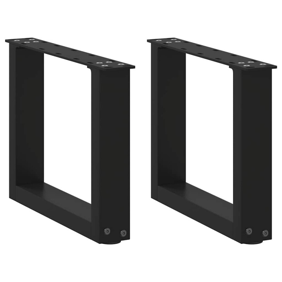 vidaXL Salontafelpoten 2 st U-vormig 40x(30-31) cm staal zwart vidaXL Salontafelpoten 2 st U-vormig 40x(30-31) cm staal zwart afbeelding 1