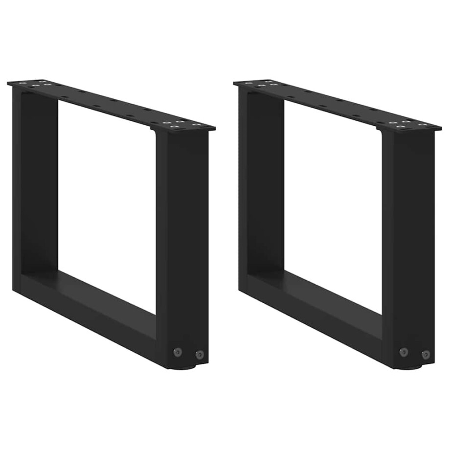 vidaXL Salontafelpoten 2 st U-vormig 50x(30-31) cm staal zwart vidaXL Salontafelpoten 2 st U-vormig 50x(30-31) cm staal zwart afbeelding 1