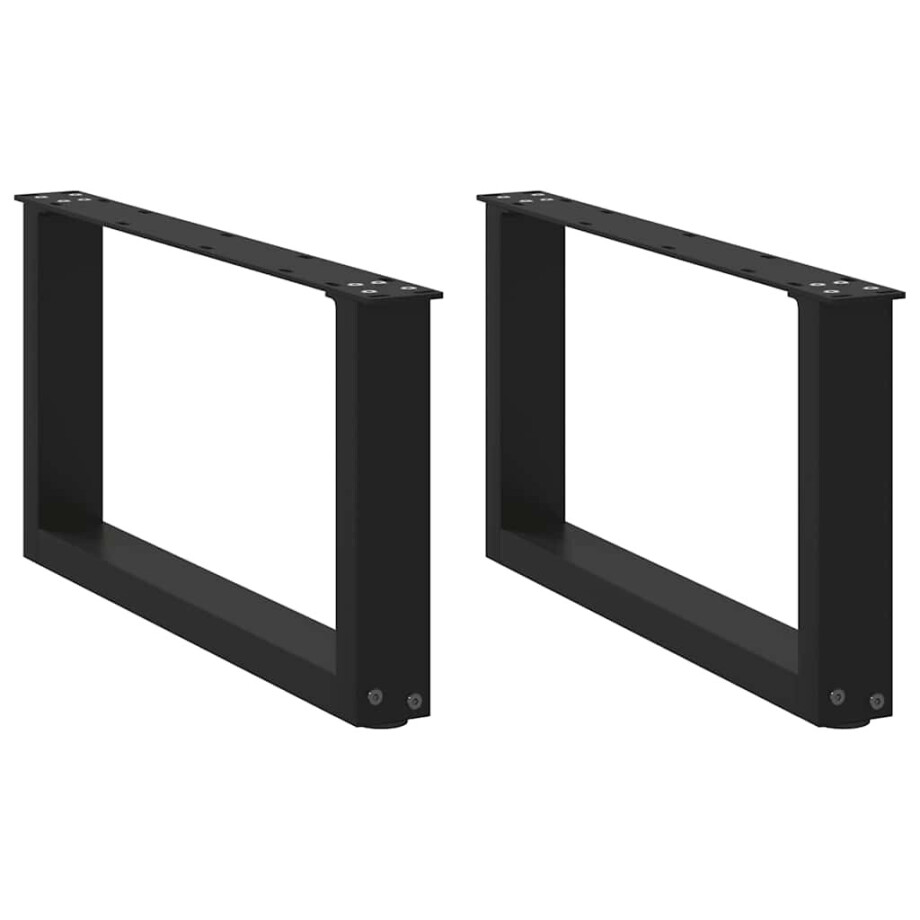 vidaXL Salontafelpoten 2 st U-vormig 60x(30-31) cm staal zwart vidaXL Salontafelpoten 2 st U-vormig 60x(30-31) cm staal zwart afbeelding 1