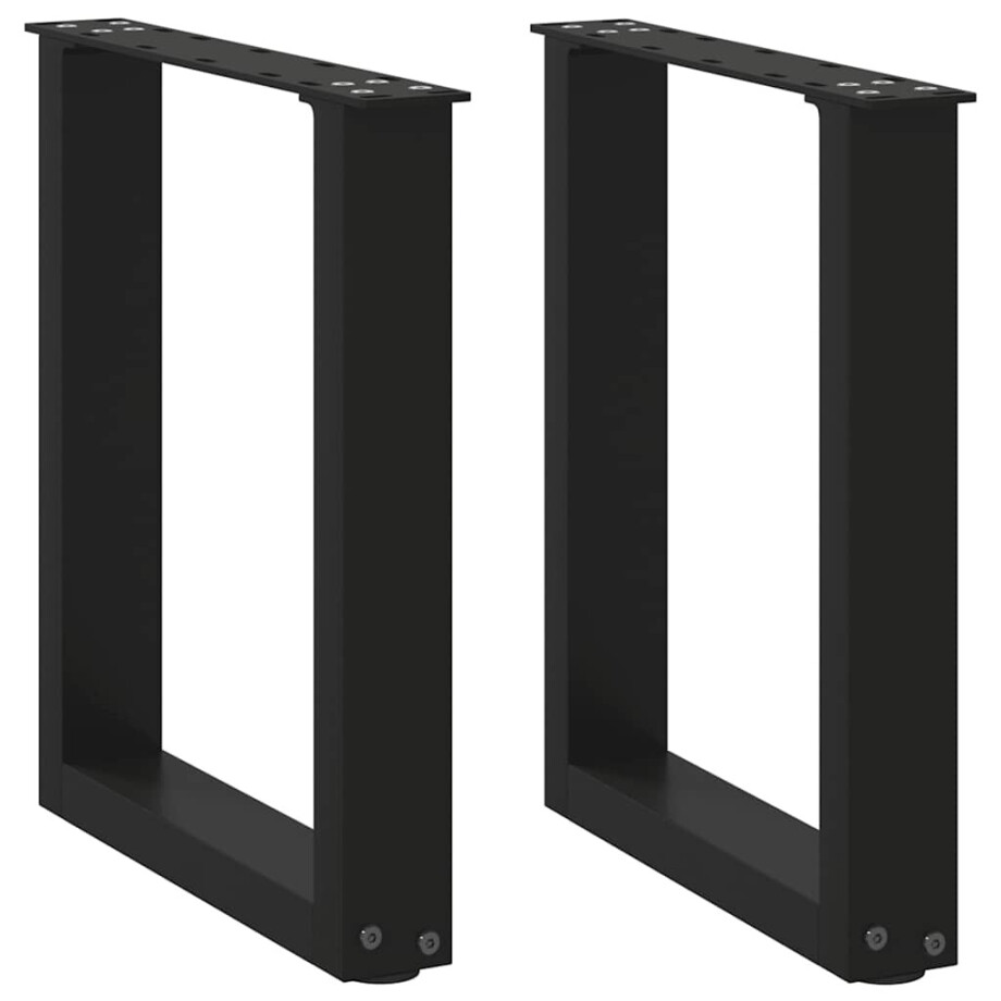 vidaXL Salontafelpoten 2 st U-vormig 28x(42-43) cm staal zwart vidaXL Salontafelpoten 2 st U-vormig 28x(42-43) cm staal zwart afbeelding 1