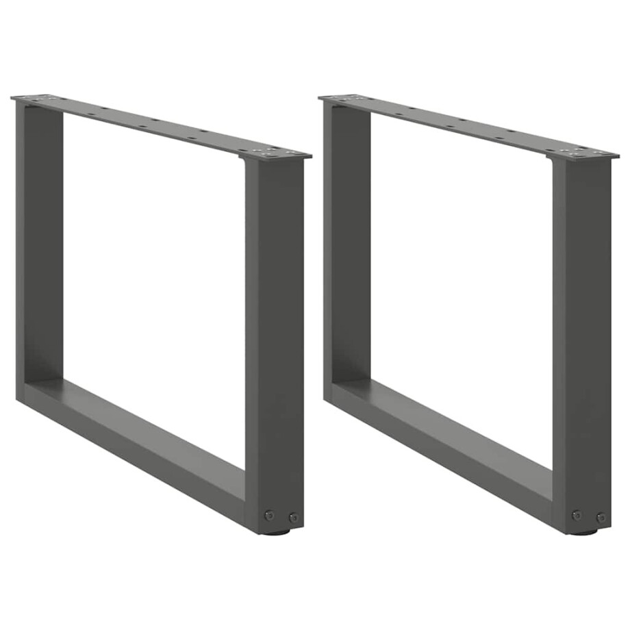 vidaXL Salontafelpoten 2 st U-vormig 60x(42-43) cm staal antraciet vidaXL Salontafelpoten 2 st U-vormig 60x(42-43) cm staal antraciet afbeelding 1