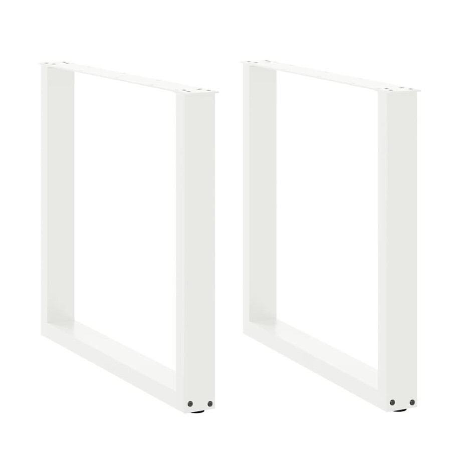 vidaXL Eettafelpoten 2 st U-vormig 90x(72-73) cm staal wit afbeelding 1