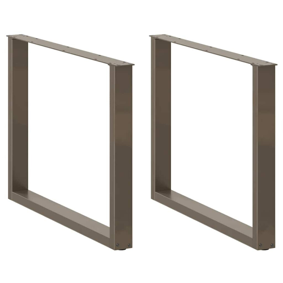 vidaXL Eettafelpoten 3 st U-vormig 100x(72-73) cm staal naturel afbeelding 1