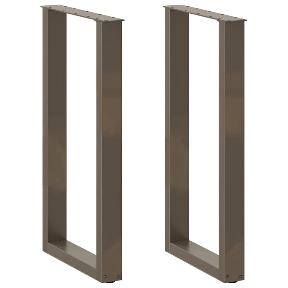vidaXL Bartafelpoten 2 st U-vormig 50x(90-91) cm staal naturel afbeelding 1