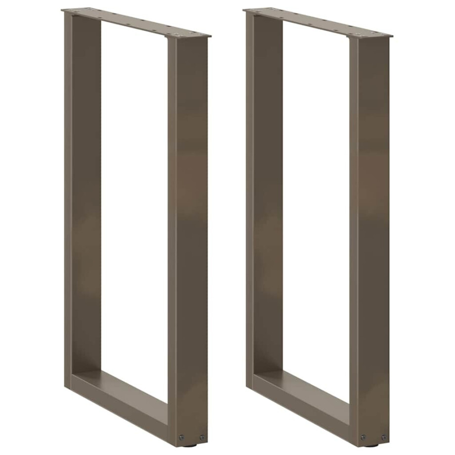 vidaXL Bartafelpoten 2 st U-vormig 60x(90-91) cm staal naturel afbeelding 1