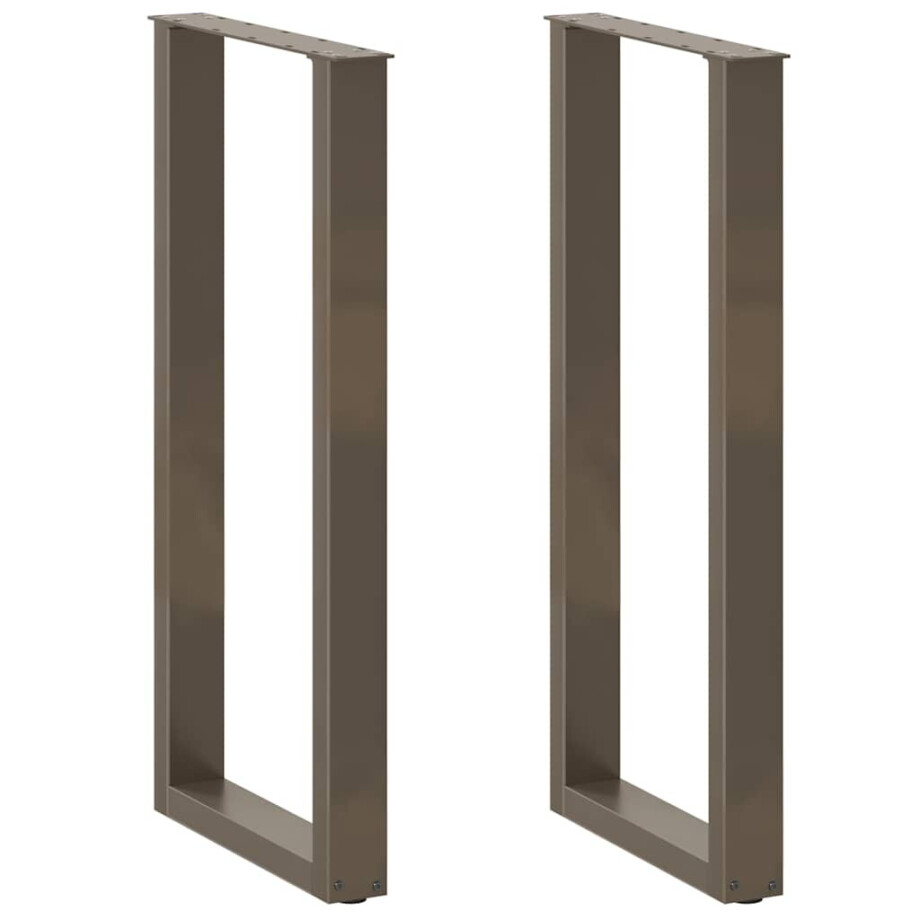vidaXL Bartafelpoten 2 st U-vormig 50x(100-101) cm staal naturel vidaXL Bartafelpoten 2 st U-vormig 50x(100-101) cm staal naturel afbeelding 1