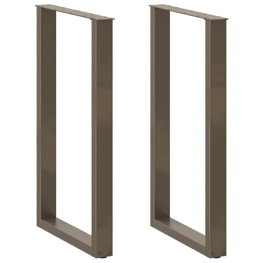 vidaXL Bartafelpoten 2 st U-vormig 60x(100-101) cm staal naturel vidaXL Bartafelpoten 2 st U-vormig 60x(100-101) cm staal naturel afbeelding 1