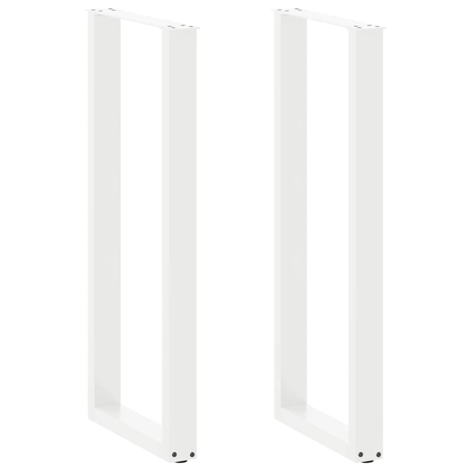 vidaXL Bartafelpoten 2 st U-vormig 50x(110-111) cm staal wit afbeelding 1