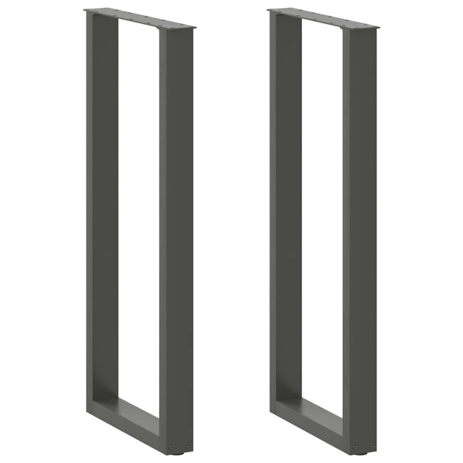vidaXL Salontafelpoten 2 st U-vormig 50x(110-111) cm staal antraciet vidaXL Salontafelpoten 2 st U-vormig 50x(110-111) cm staal antraciet afbeelding 1