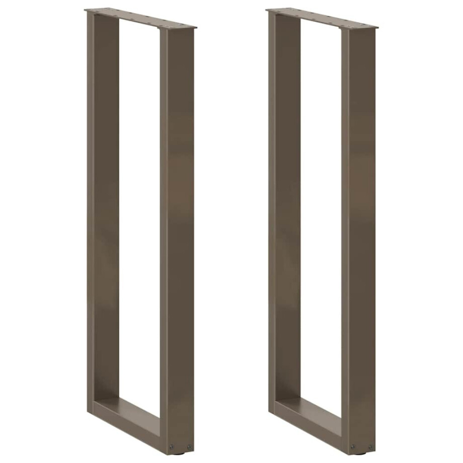 vidaXL Bartafelpoten 2 st U-vormig 50x(110-111) cm staal naturel afbeelding 1