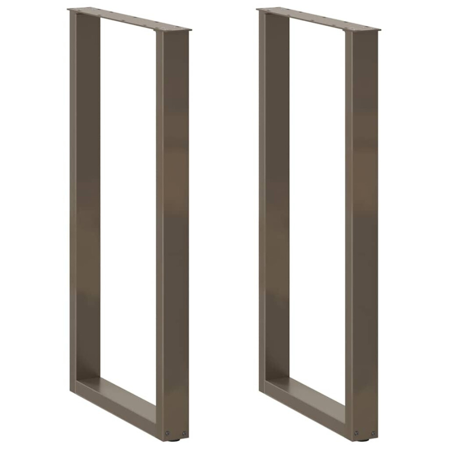 vidaXL Bartafelpoten 2 st U-vormig 60x(110-111) cm staal naturel vidaXL Bartafelpoten 2 st U-vormig 60x(110-111) cm staal naturel afbeelding 1