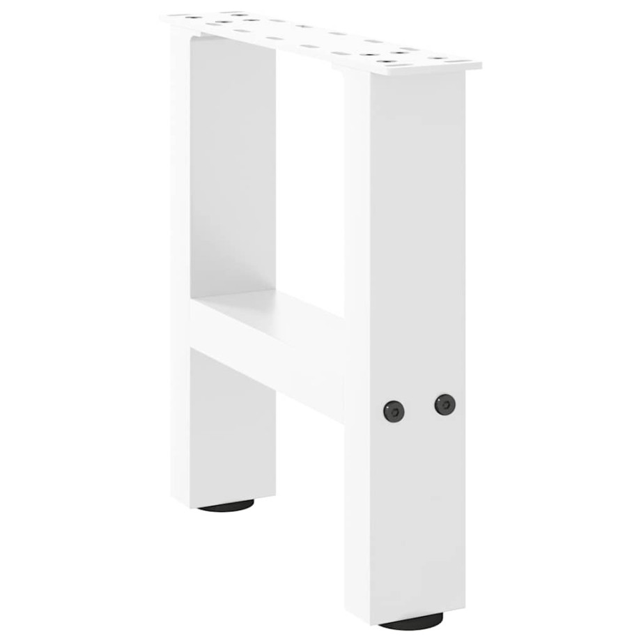 vidaXL Salontafelpoten 2 st 30x(30-31) cm staal wit afbeelding 1