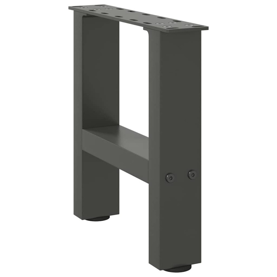 vidaXL Salontafelpoten 2 st 30x(30-31) cm staal antracietkleurig afbeelding 1