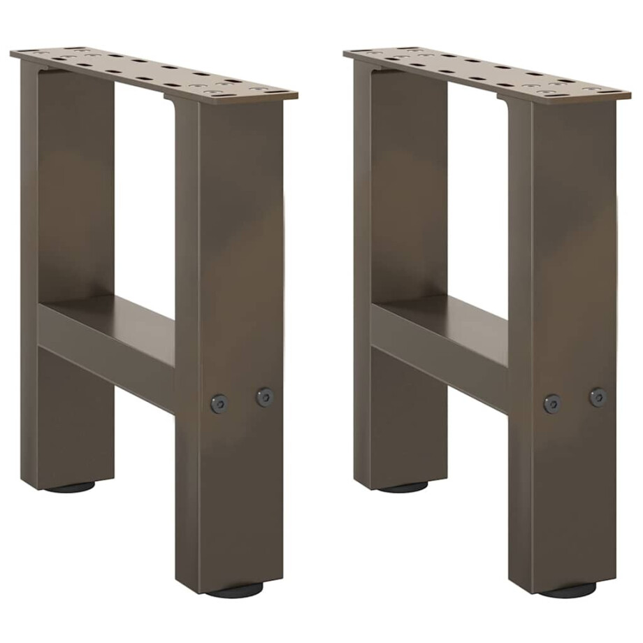 vidaXL Salontafelpoten 2 st 30x (30-31) cm staal naturel staal afbeelding 1