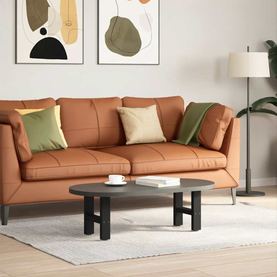vidaXL Salontafelpoten 2 st 40x(30-31) cm staal zwart vidaXL Salontafelpoten 2 st 40x(30-31) cm staal zwart afbeelding 1