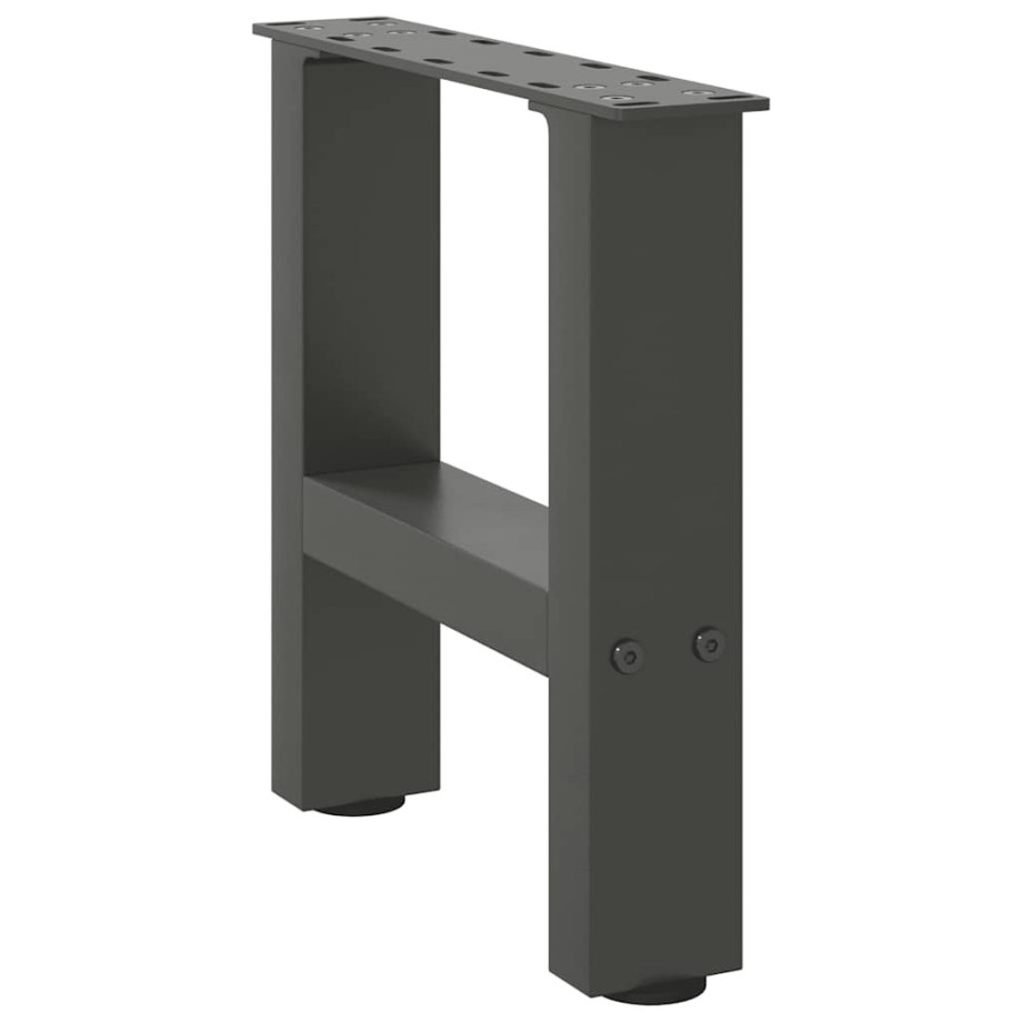 vidaXL Salontafelpoten 2 st 40x(30-31) cm staal antracietkleurig afbeelding 1
