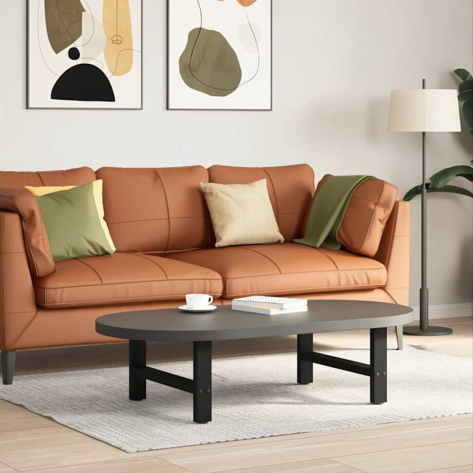 vidaXL Salontafelpoten 2 st 60x(30-31) cm staal zwart vidaXL Salontafelpoten 2 st 60x(30-31) cm staal zwart afbeelding 1
