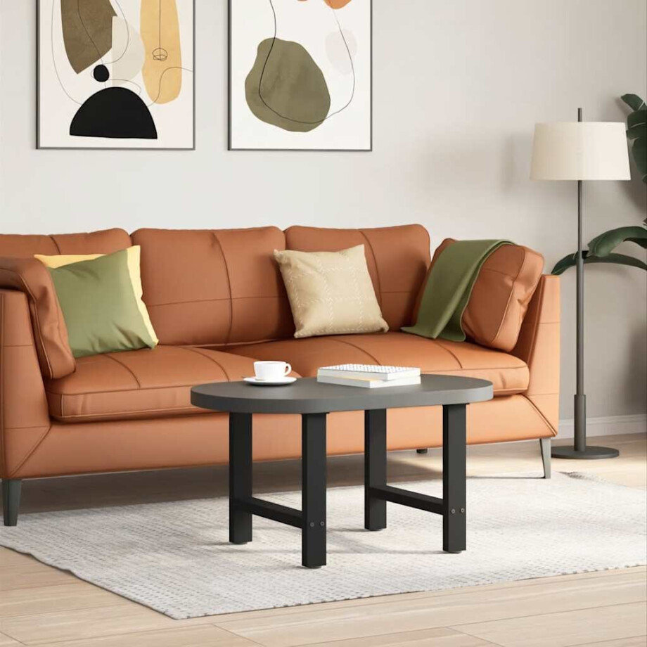 vidaXL Salontafelpoten 2 st 50x(42-43) cm staal zwart afbeelding 1