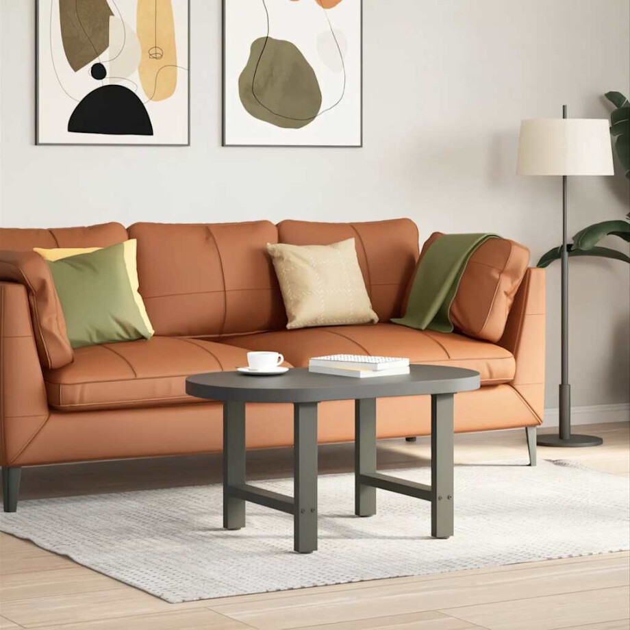 vidaXL Salontafelpoten 2 st 50x(42-43) cm staal antracietkleurig afbeelding 1