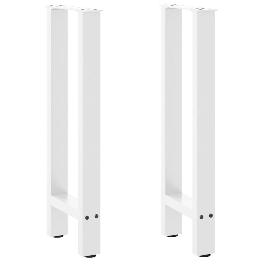 vidaXL Console tafelpoten 2 st 28x(72-73) cm staal wit afbeelding 1