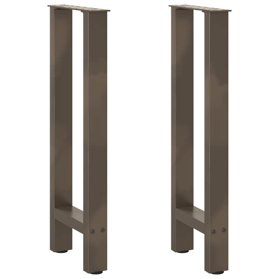vidaXL Console tafelpoten 2 st 38x(72-73) cm staal naturel afbeelding 1