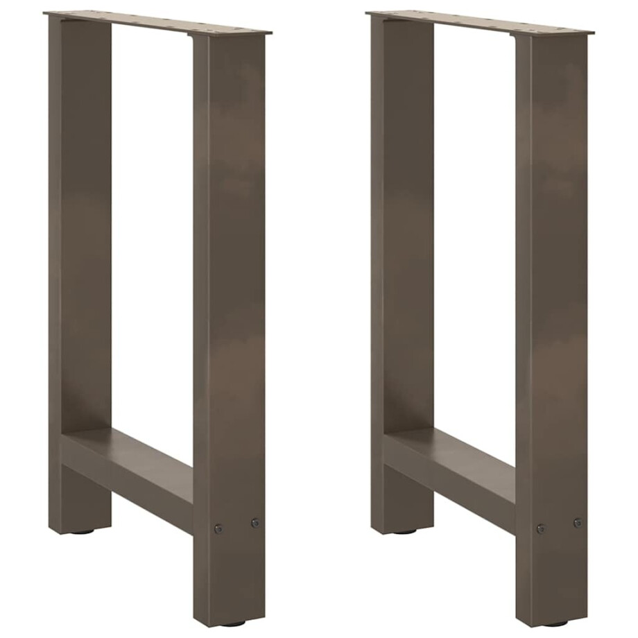 vidaXL Eettafelpoten 2 st 50x(72-73) cm staal naturel afbeelding 1