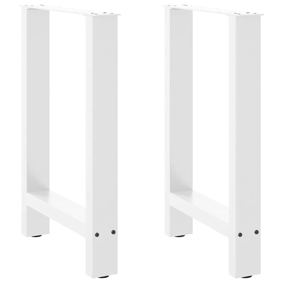 vidaXL Eettafelpoten 2 st 60x(72-73) cm staal wit afbeelding 1