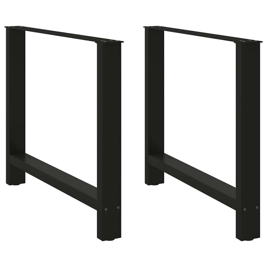 vidaXL Eettafelpoten 2 st 90x(72-73) cm staal zwart afbeelding 1