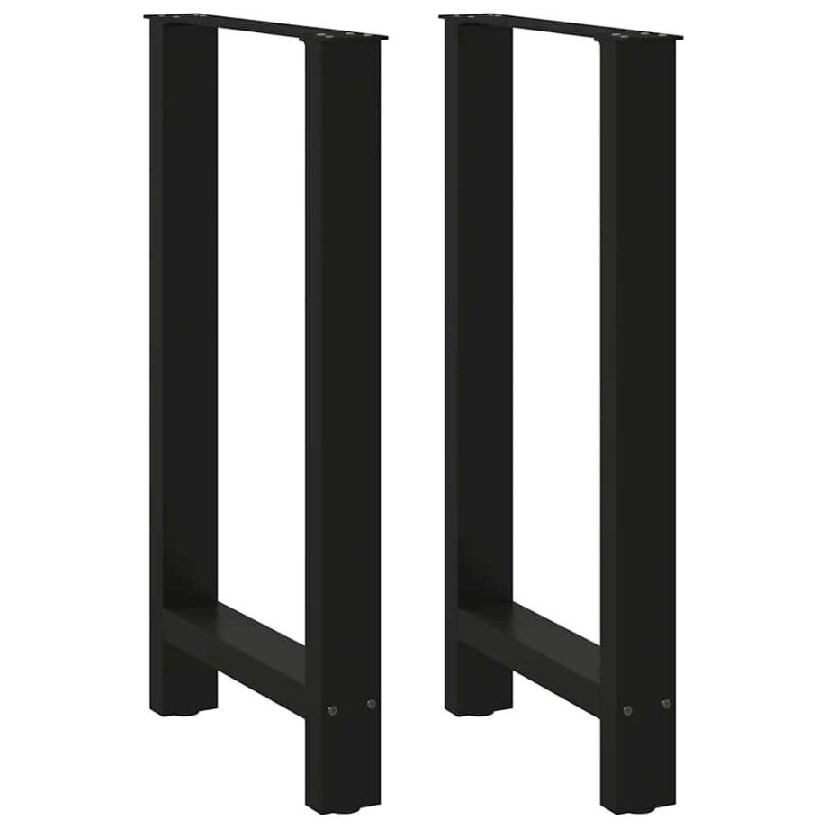 vidaXL Bartafelpoten 2 st 40x(90-91) cm staal zwart afbeelding 1