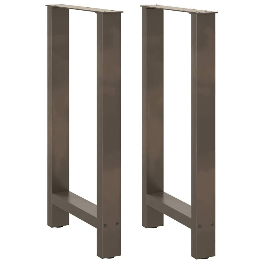 vidaXL Bartafelpoten 2 st 50x(90-91) cm staal naturel afbeelding 1